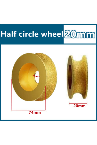 choice2 قطعة واحدة من عجلة تجليخ ماسية ملحومة بالتفريغ الجاف، بقطر داخلي 20 م...