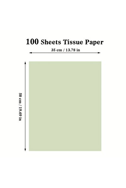 choice2 ورق تغليف بلون الماتشا، 100 قطعة، 35×50 سم، 50/100 قطعة، لون أخضر مري...
