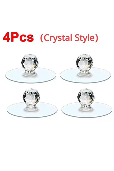 choice2 4PCS(Crystal) 10/2PCS Transparent Crystal Door Knobs Cabinet Drawer D...