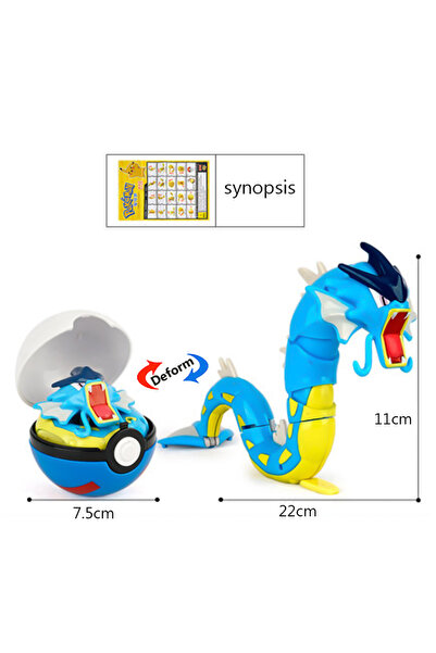 choice2 6 لعبة بوكيمون عالية الجودة قابلة للتحويل: بيكاتشو، ميو تو، غيارادوس،...