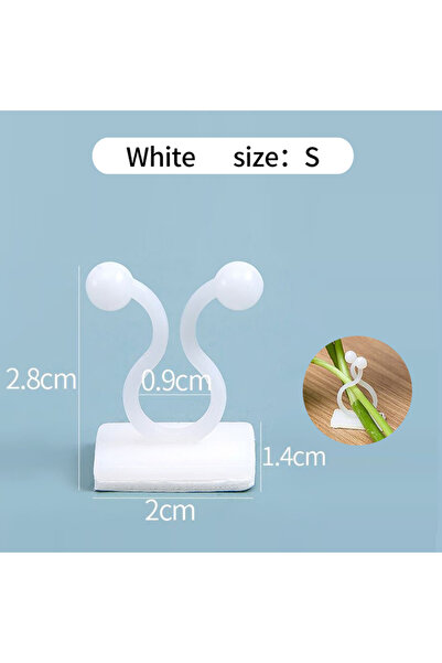 Choice3 40pcs white S Plant Climbing Wall Self-Adhesive Fixed Buckle Hook Fas...