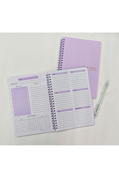 Choice3 مفكرة تخطيط أسبوعية جديدة باللون الأرجواني، غير مؤرخة، حلزونية، مقاس ...