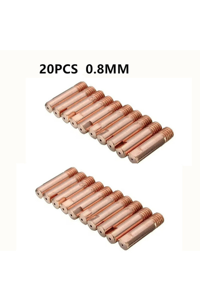 Choice7 ٢٠ قطعة من رؤوس اللحام ٠٫٨ مم، ٥ قطع/مجموعة، رؤوس لحام MIG من Cumable...
