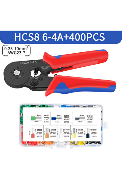 Choice4 HSC8 6-4A 400PCS Ferrule Crimping Tool HSC8 6-4/6-6 Electrical Crimpe...