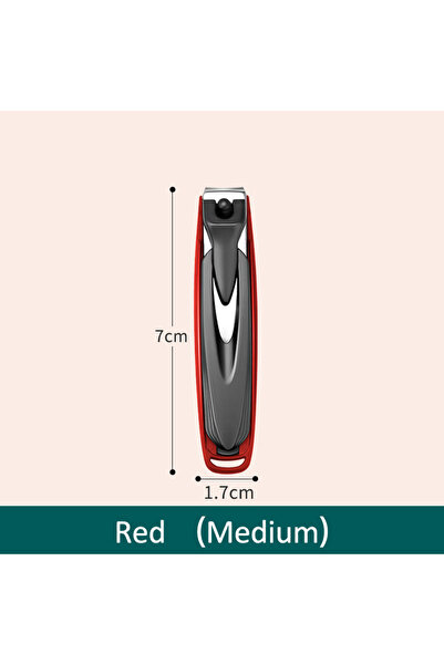 Choice Red Medium Colorful Nail Clippers Anti-Splash Nail Cutter Detachable D...