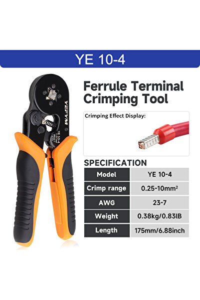 Choice10 أداة تجعيد الحلقات YE 10-4، كماشة تجعيد كهربائية HSC8 6-4/6-6 لتجعيد...