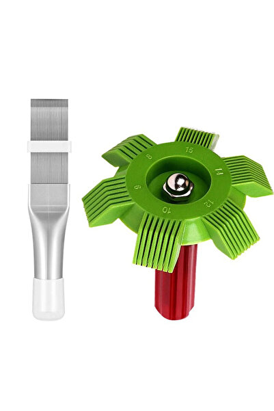 Choice3 مجموعة 04 من أمشاط تنظيف زعانف مكثف رادياتير السيارة العالمية، ومشط ف...