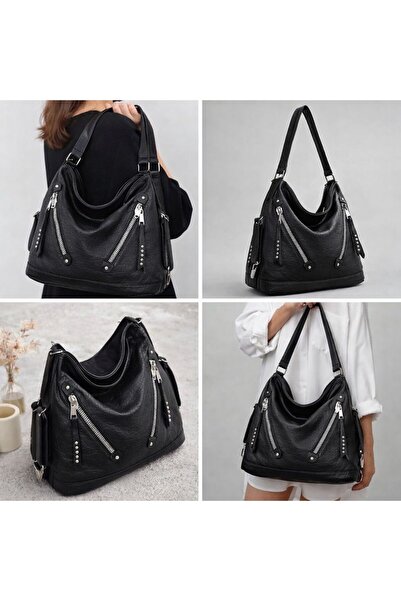 BRN BAGS YENİ İTAL ŞIK ZARİF ÇOK GÖZLÜ YUMUŞAK DERİ OMUZ SIRT ÇAPRAZ KULLANIMLI