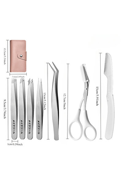 Choice3 مجموعة ملاقط فضية دقيقة من الفولاذ المقاوم للصدأ مكونة من 7 قطع لإزال...