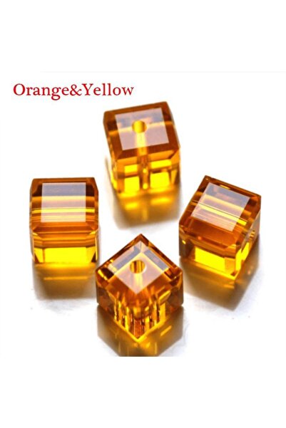 Choice19 004 50pcs 6mm Colorful Cube Glass Beads Spacers For DIY Jewelry Maki...