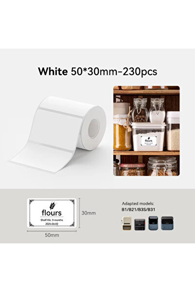 Choice8 White 5030 Niimbot 1Roll Thermal Label White/Color/Transparent/Cable ...