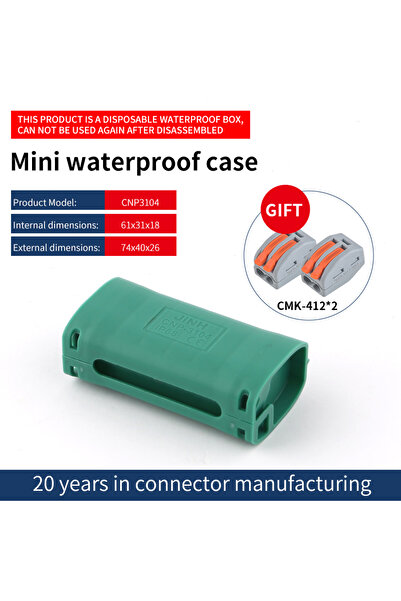 choice2 CNP3104 CMK412x2 JINH IP68 Mini Gel Wire Connector Junction Box Water...