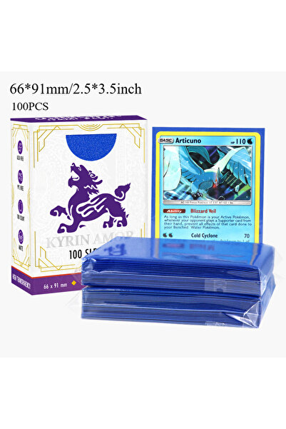 Choice8 Blue Standard Size Card Sleeves Premium Perfect Exact Fit Inner Card ...