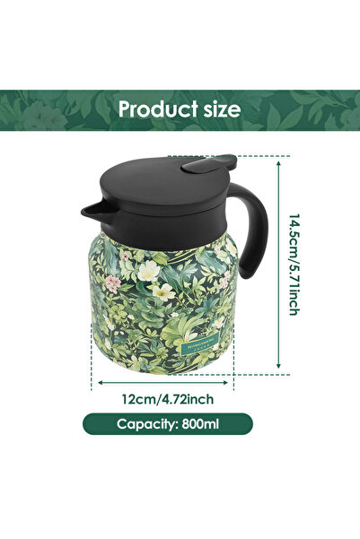 Choice9 ترمس شاي عتيق الطراز 11، مصنوع من الفولاذ المقاوم للصدأ، مقاوم للتنقي...