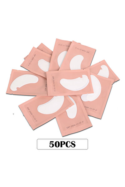 choice2 مجموعة من 50 زوجًا من وسادات جل العين الوردية، أداة تجميل لتطويل الرم...