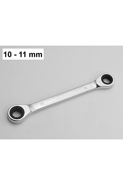Choice3 10-11mm 1 Piece Double Head Ring Ratchet Wrench , Chrome Vanadium Ste...