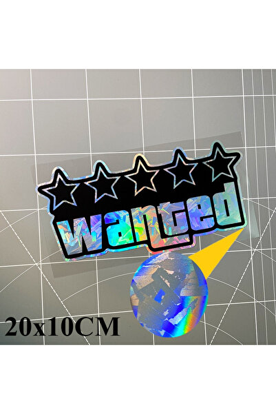 Choice6 ملصقات دراجة نارية مقاومة للماء بتصميم "مطلوب خمس نجوم" (HT-WANT3) - ...