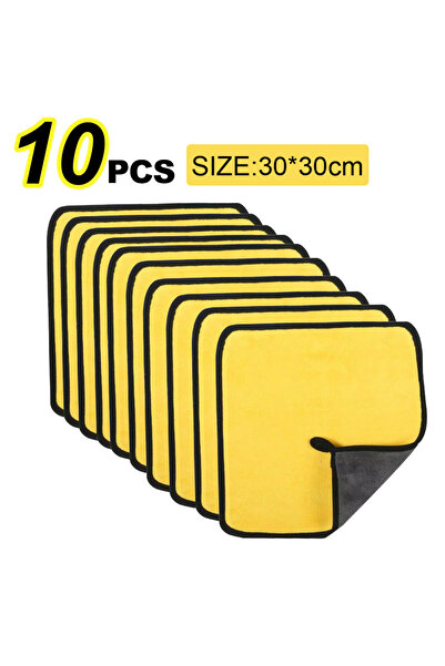 Choice3 T056-10pcs-أصفر، 5/10 قطع، منشفة غسيل من الألياف الدقيقة لتنظيف وتلمي...