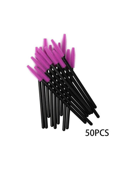 Choice3 فرشاة رموش سيليكون بنفسجية 50 قطعة، 25/50 قطعة، فرشاة ماسكارا جل، فرش...