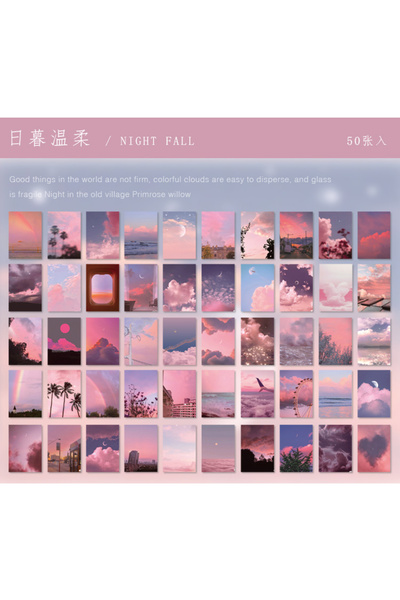 Choice6 تي يوفون 50 ورقة ملصقات قرطاسية بمناظر طبيعية ولوحات فنية، كتاب جمالي...
