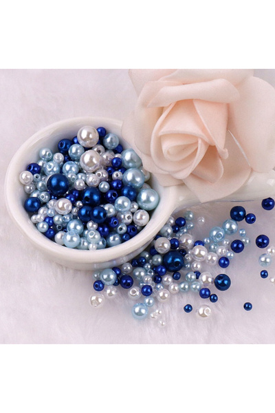 Choice6 24 About 150pcs 3-8mm Mixed Beads Colorful Imitation Pearls Plastic B...