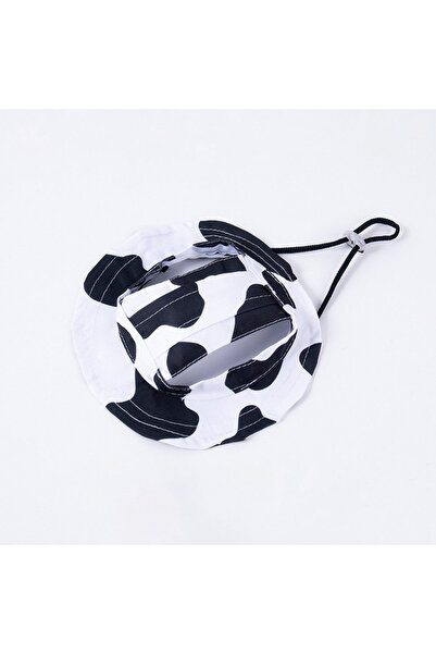 Choice6 قبعة شمسية صيفية بيضاء للقطط الأليفة مع فتحات للأذنين - قبعة صياد لطي...