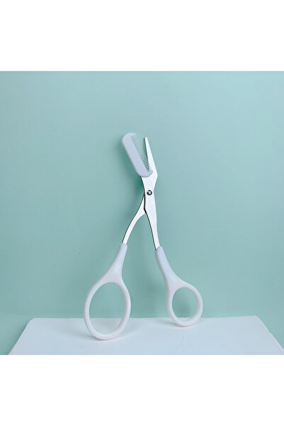 Choice4 مقص حلاقة الحواجب الأبيض المصنوع من الفولاذ المقاوم للصدأ، آمن ومضاد ...