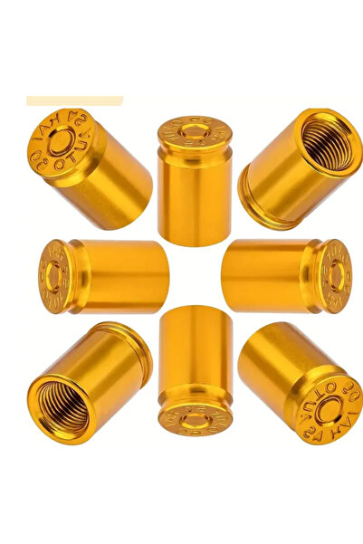 Choice1 8 قطع - صمامات غلاف رصاصة عالمية جديدة صفراء اللون، مانعة للتسرب بقوة...