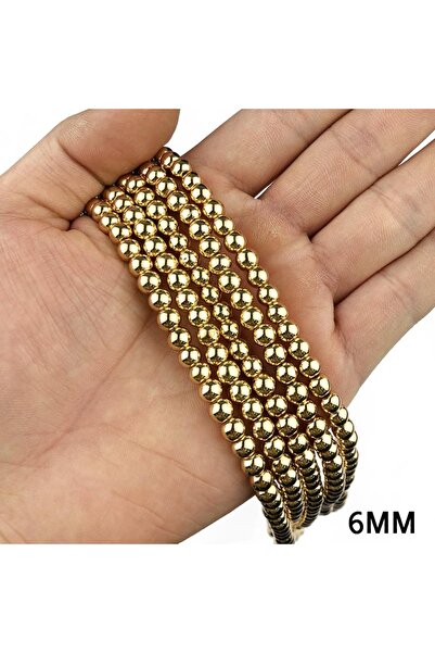 Choice1 6mm 100pcs Round Hematite Beads 2/3/4/6/8/10mm Natural Stone 14K Gold...