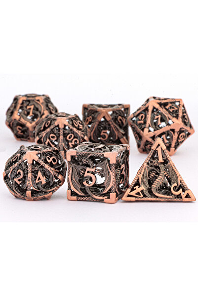 Choice5 مجموعة نرد DND مكونة من 4 قطع، نرد معدني، نرد Dunge and Drag، هدية، م...