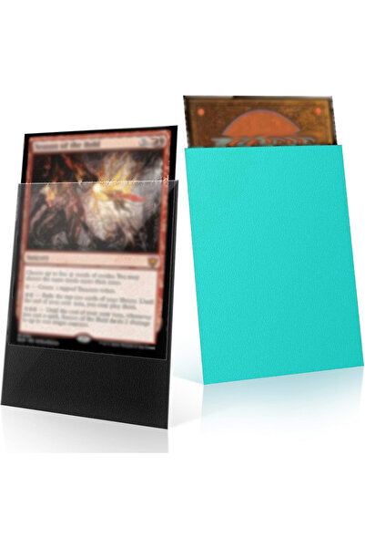 Choice5 CS100M-TQ-BK-6691 100 Pack Card Sleeves, Matte Dual Trading Card Slee...