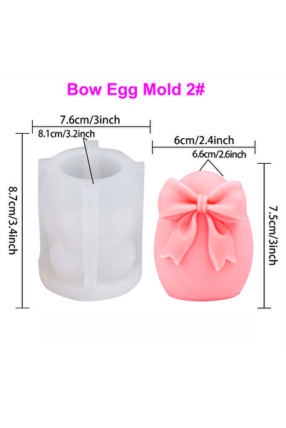 Choice1 قالب بيضة على شكل فيونكة، قالب سيليكون ثلاثي الأبعاد على شكل بيضة عيد...