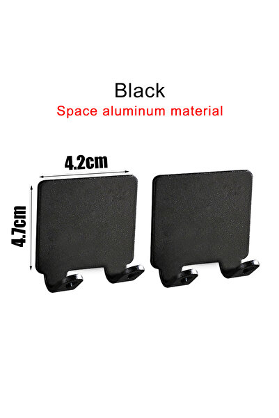 choice2 Black 2PCS Bathroom Adhesive Wall Hook Hanging Hooks Wall Coat Rack H...