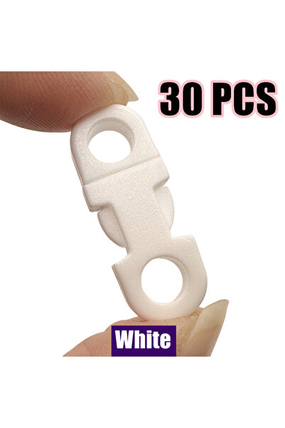 Choice3 30 قطعة بيضاء، 30 قطعة/عبوة، مشابك أمان بإبزيم جانبي الفتح، مناسبة لأ...