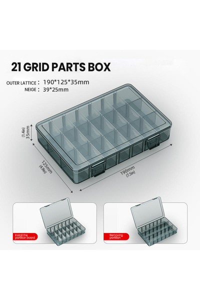 Choice3 0190 AIRAJ Parts Box Thickened Pressure Resistant Detachable Partitio...
