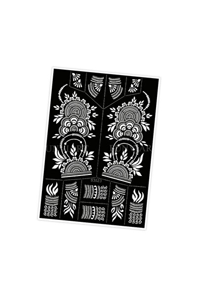 Choice20 استنسل قابل لإعادة الاستخدام S3523 لتصميم زهرة الحناء، قالب وشم للنس...