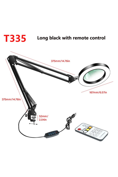 Choice10 with remote control 72LED 8X/10X NEW Illuminated Magnifier USB 3 Col...