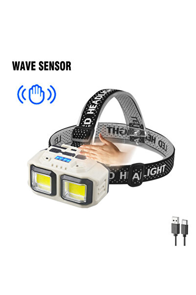 Choice3 مصباح رأس هايناست القابل لإعادة الشحن عبر منفذ USB بتقنية LED، مزود ب...