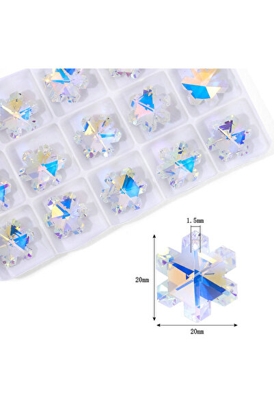 Choice10 29-15pcs AB Color Crystal Pendant Beads Charms Multi -shape Glass Be...