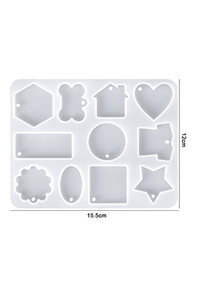 Choice20 قالب سيليكون لصنع 24 شكل أقراط وقلادات، مصنوع من راتنج الإيبوكسي، مت...