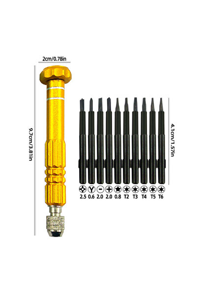 Choice5 Gold 10-in-1 Precision Screwdriver Set for Mobile Phones,Notebooks,an...