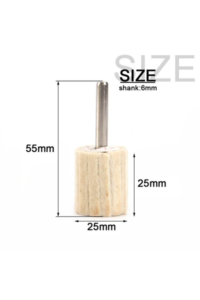 Choice4 قرص تلميع من صوف اللبادي، قطعة واحدة، 25 مم، رأس طحن للمثقاب الكهربائ...