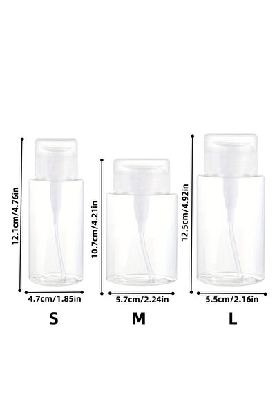 Choice1 مجموعة زجاجات سفر شفافة قابلة لإعادة التعبئة بثلاثة أحجام (3 قطع) مع ...