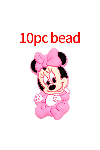 Choice30 10 قطع خرز سيليكون جديد بتصميم ميكي وميني الكرتوني، 1/3/10 قطع، عضاض...