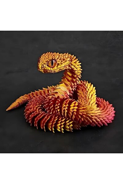Choice4 30cm Color random j 3D Printed Snake Movable Toy Doll Simulation Snak...