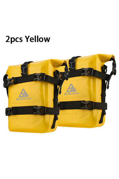 Choice1 2pc Yellow Motorcycle Bumper Bag Waterproof Motross Crash Bars Repair...