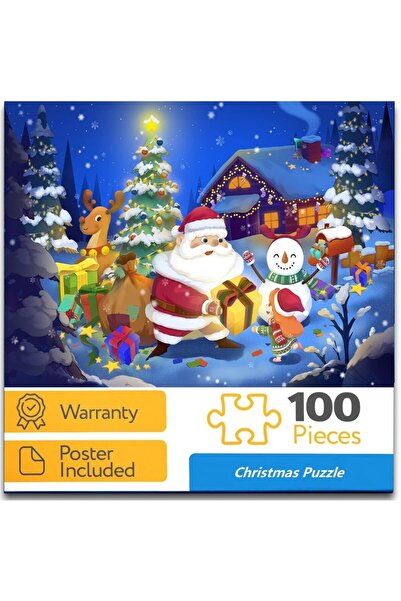 Choice1 أحجية سانتا رجل الثلج المكونة من 100 قطعة لعيد الميلاد، هدايا قيّمة، ...