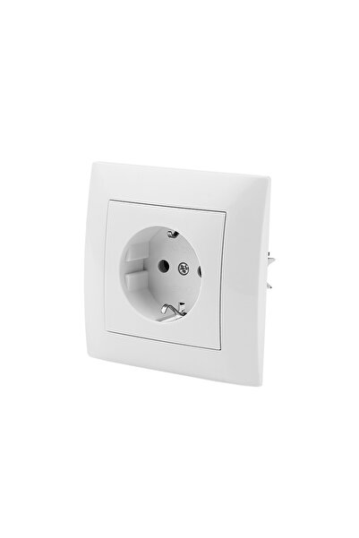 Choice7 EU 1 Socket With Ground White Power Skets EU Standard Flame Retardant...