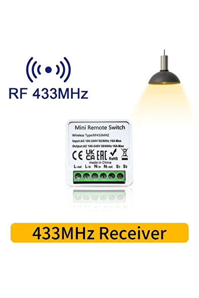 Choice6 جهاز استقبال واحد من نوع Szaoju 10A Relay Receiver، بتردد 433 هرتز، م...