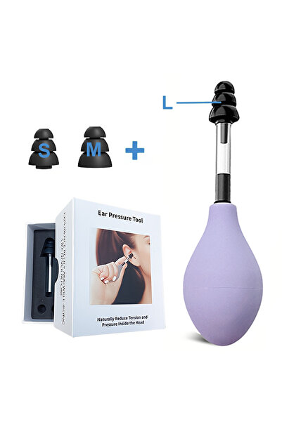 Choice1 جهاز شفط لتخفيف ضغط الأذن باللون الأرجواني، أداة لتخفيف ضغط الأذن مع ...